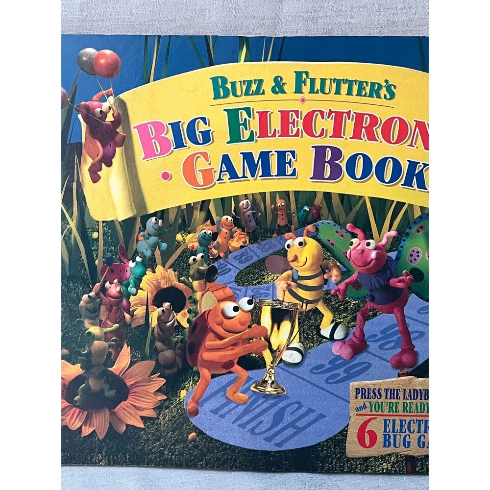 Buzz & Flutter's Big Electronic Game Book Tormont 1996 6 Electronic Bug Games